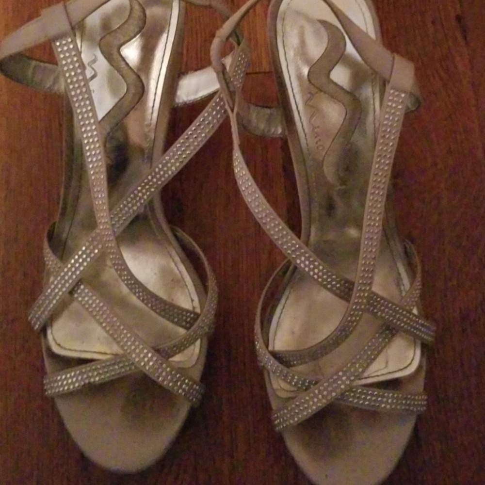 Silver studded sandals